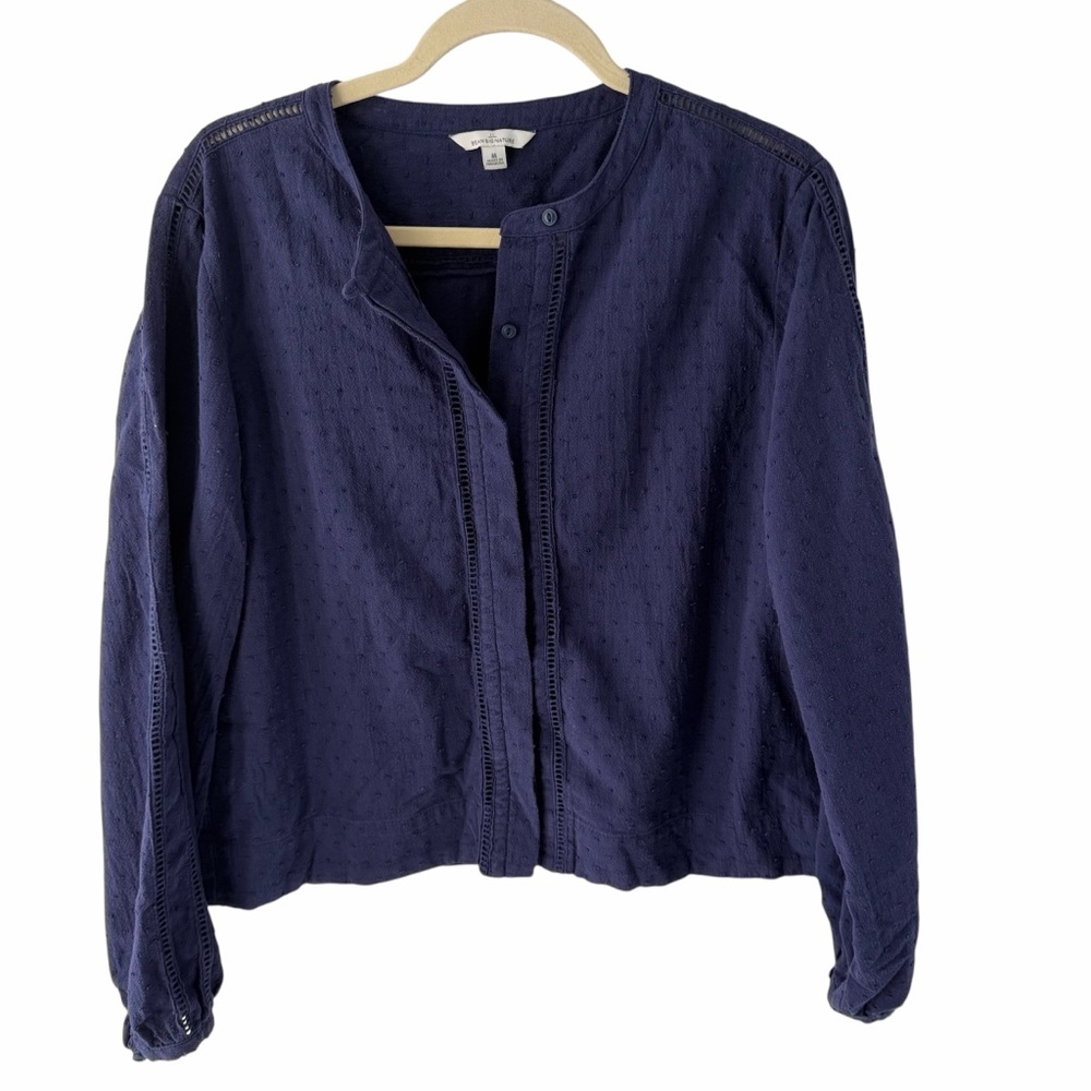 L.L. Bean Signature Navy Textured Knit